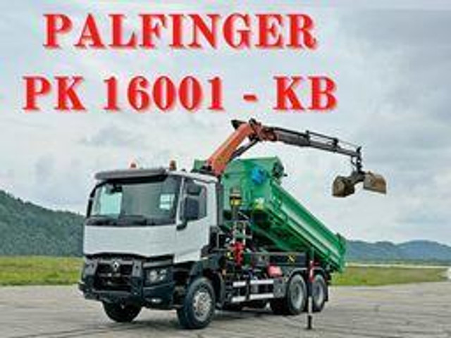 Renault C 430 *KIPPER 5,10 m + PK 16001 - K B* 6x4 - מזהיר, משאית מנוף: תמונה 1 Renault C 430 *KIPPER 5,10 m + PK 16001 - K B* 6x4 - מזהיר, משאית מנוף: תמונה 1