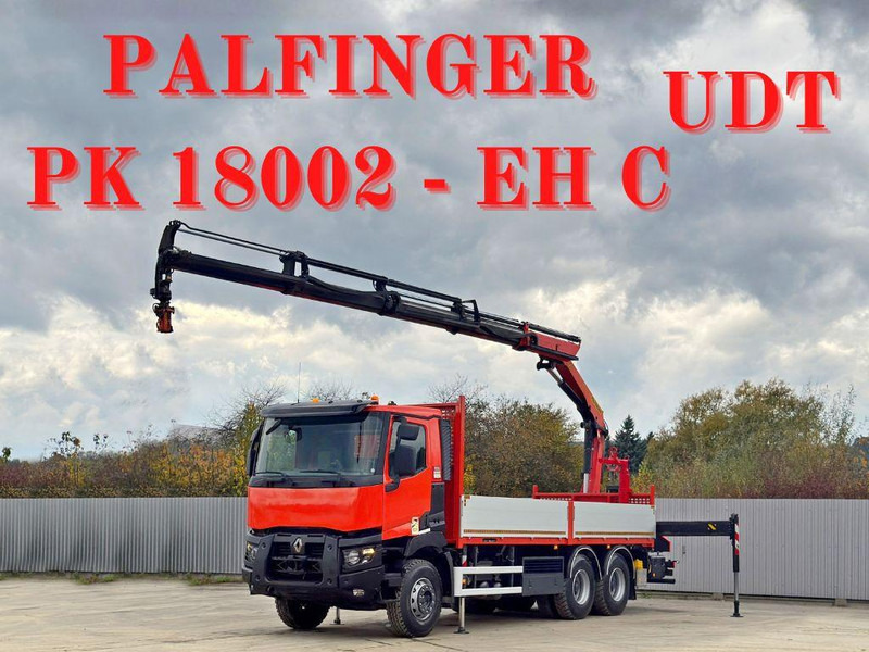 Renault C430 * PALFINGER PK 18002 - EHC + FUNK/ 6x4 - משאית צד נופל/ שטוחה, משאית מנוף: תמונה 3 Renault C430 * PALFINGER PK 18002 - EHC + FUNK/ 6x4 - משאית צד נופל/ שטוחה, משאית מנוף: תמונה 3