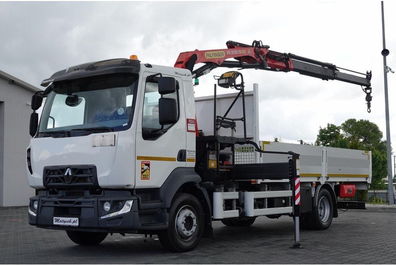 Renault D 210/ 4X2 / SKRZYNIOWY 5 M + HDS PALFINGER PK 8.501 SLD A / UD - משאית צד נופל/ שטוחה, משאית מנוף: תמונה 1 Renault D 210/ 4X2 / SKRZYNIOWY 5 M + HDS PALFINGER PK 8.501 SLD A / UD - משאית צד נופל/ שטוחה, משאית מנוף: תמונה 1