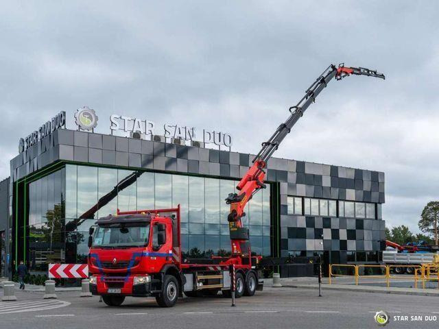 Renault PREMIUM 410 6x4 Palfinger PK 50002EH Crane Winc - משאית צד נופל/ שטוחה, משאית מנוף: תמונה 1 Renault PREMIUM 410 6x4 Palfinger PK 50002EH Crane Winc - משאית צד נופל/ שטוחה, משאית מנוף: תמונה 1