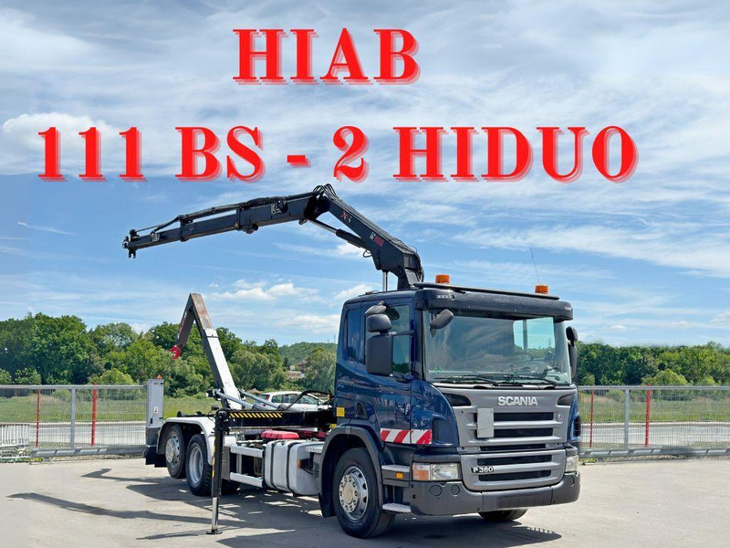 Scania P 360 * ABROLLKIPPER * HIAB 111 BS -2 HIDUO/FUNK - משאית הרמת וו, משאית מנוף: תמונה 1 Scania P 360 * ABROLLKIPPER * HIAB 111 BS -2 HIDUO/FUNK - משאית הרמת וו, משאית מנוף: תמונה 1