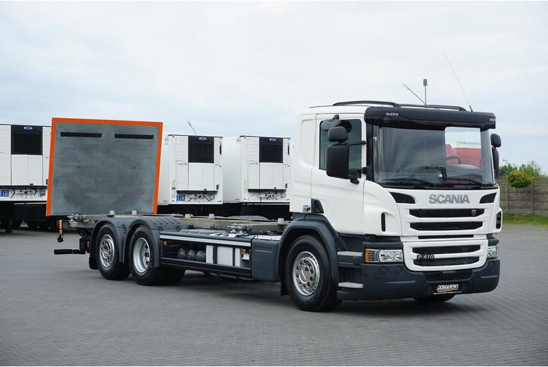 Scania P 410 / ACC / E 6 / BDF + WINDA / 7.15 , 7.45, 7.82 M / OŚ SKRĘT - משאית עם שלדת תא: תמונה 1 Scania P 410 / ACC / E 6 / BDF + WINDA / 7.15 , 7.45, 7.82 M / OŚ SKRĘT - משאית עם שלדת תא: תמונה 1