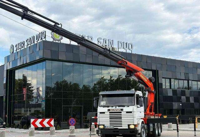 Scania R143 HL 6x2 PALFINGER PK44002 Crane Kran - משאית צד נופל/ שטוחה, משאית מנוף: תמונה 3 Scania R143 HL 6x2 PALFINGER PK44002 Crane Kran - משאית צד נופל/ שטוחה, משאית מנוף: תמונה 3