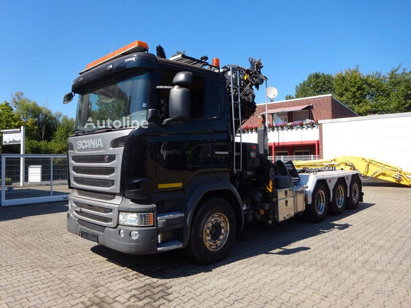 Scania R490 - Hook lift truck + crane 8x4 - משאית הרמת וו, משאית מנוף: תמונה 1 Scania R490 - Hook lift truck + crane 8x4 - משאית הרמת וו, משאית מנוף: תמונה 1