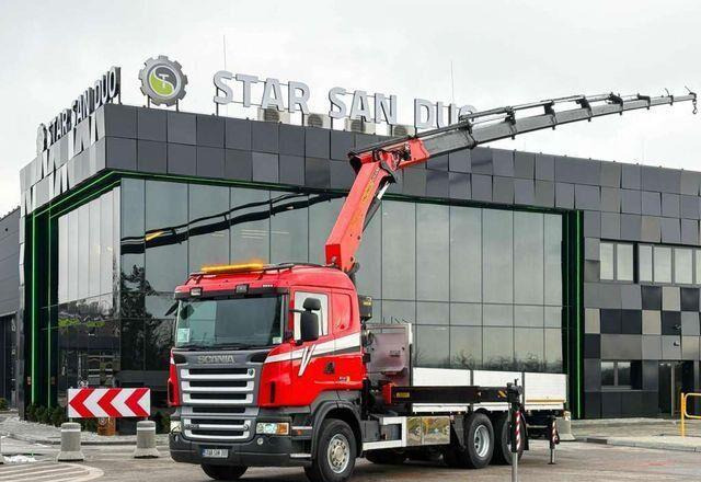 Scania R500 6x2 PALFINGER PK 29002 Crane Kran - משאית צד נופל/ שטוחה, משאית מנוף: תמונה 1 Scania R500 6x2 PALFINGER PK 29002 Crane Kran - משאית צד נופל/ שטוחה, משאית מנוף: תמונה 1