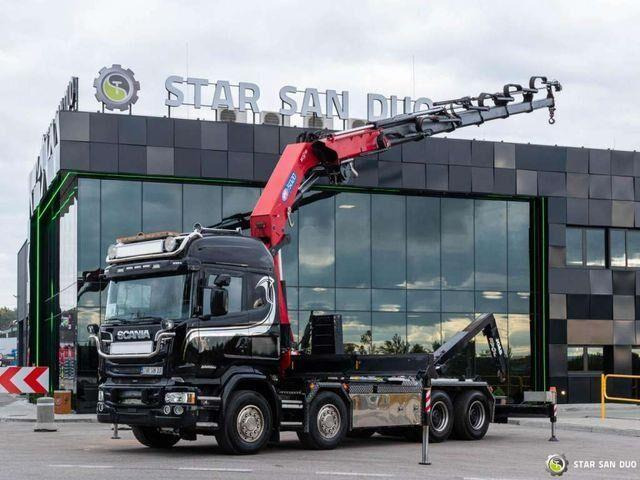 Scania R580 8x4 HMF 5020-K6, JOAB L20 5200AK Hooklift - משאית הרמת וו, משאית מנוף: תמונה 1 Scania R580 8x4 HMF 5020-K6, JOAB L20 5200AK Hooklift - משאית הרמת וו, משאית מנוף: תמונה 1