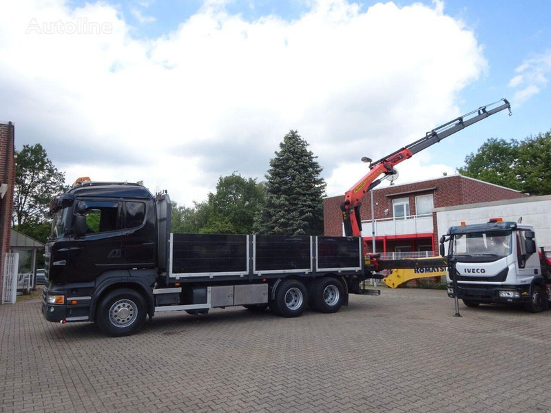 Scania R620 V8 6x2 Flatbed + Palfinger Crane PK 22002 EH - משאית צד נופל/ שטוחה, משאית מנוף: תמונה 4 Scania R620 V8 6x2 Flatbed + Palfinger Crane PK 22002 EH - משאית צד נופל/ שטוחה, משאית מנוף: תמונה 4