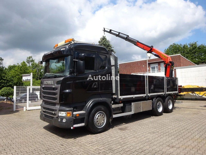 Scania R620 V8 - Flatbed+crane - משאית צד נופל/ שטוחה, משאית מנוף: תמונה 1 Scania R620 V8 - Flatbed+crane - משאית צד נופל/ שטוחה, משאית מנוף: תמונה 1