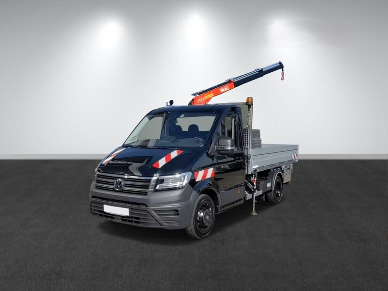 Volkswagen Crafter 50 - Flatbed truck + crane - משאית צד נופל/ שטוחה, משאית מנוף: תמונה 1 Volkswagen Crafter 50 - Flatbed truck + crane - משאית צד נופל/ שטוחה, משאית מנוף: תמונה 1