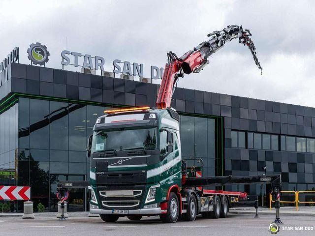 Volvo FH 510 8x4 FASSI F820 RA2.26 Fly Jib Crane Kran - משאית צד נופל/ שטוחה, משאית מנוף: תמונה 2 Volvo FH 510 8x4 FASSI F820 RA2.26 Fly Jib Crane Kran - משאית צד נופל/ שטוחה, משאית מנוף: תמונה 2