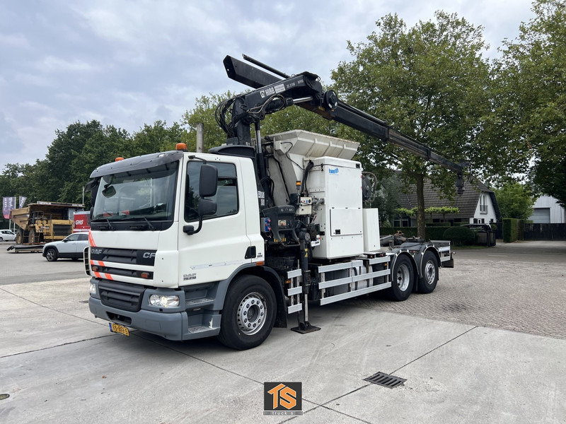 DAF FAN CF KRAN - PERS - VUILNIS - MULDE WAGEN - TOP. TRUCK - משאית מערכת כבלים, משאית מנוף: תמונה 1 DAF FAN CF KRAN - PERS - VUILNIS - MULDE WAGEN - TOP. TRUCK - משאית מערכת כבלים, משאית מנוף: תמונה 1