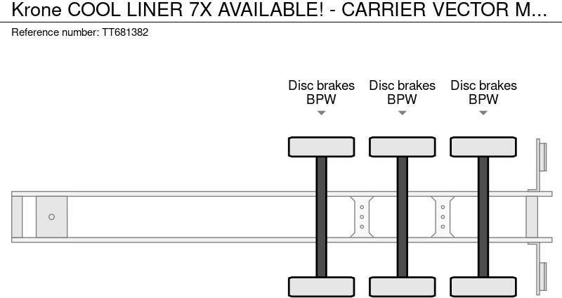 סמיטריילר עם קירור Krone COOL LINER 7X AVAILABLE! - CARRIER VECTOR MT 1950 - MULTITEMP - DOPPELSTOCK - DISC BRAKES - TOP!: תמונה 18
