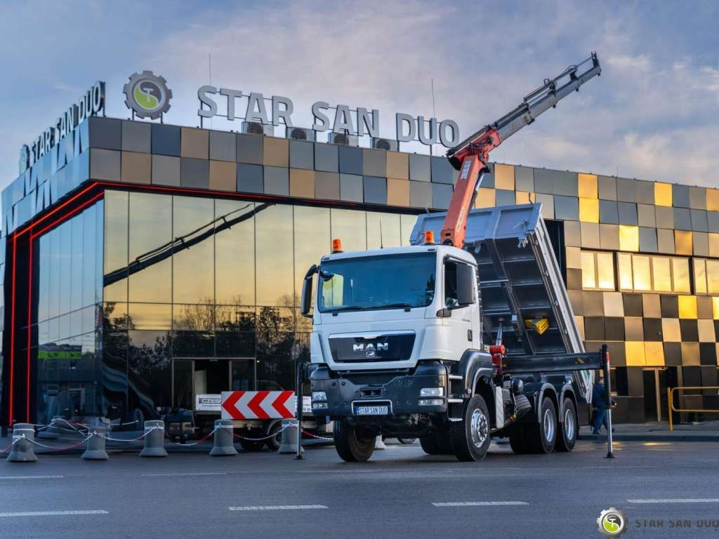 MAN TGS 26.360 6x6 PALFINGER PK 18001 EH Crane Kipe - מזהיר: תמונה 1 MAN TGS 26.360 6x6 PALFINGER PK 18001 EH Crane Kipe - מזהיר: תמונה 1