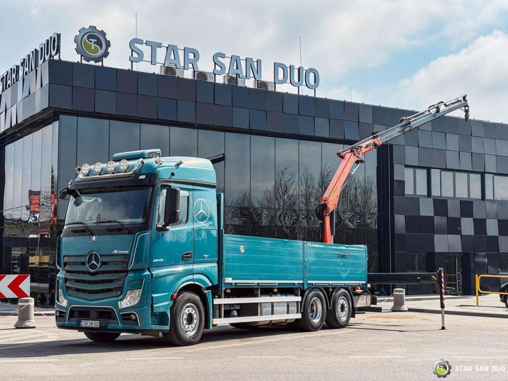 Mercedes-Benz ACTROS 2545 6x2 Palfinger PK 16001 HDS Crane Mercedes-Benz ACTROS 2545 6x2 Palfinger PK 16001 HDS Crane - משאית מנוף, משאית צד נופל/ שטוחה: תמונה 1 Mercedes-Benz ACTROS 2545 6x2 Palfinger PK 16001 HDS Crane Mercedes-Benz ACTROS 2545 6x2 Palfinger PK 16001 HDS Crane - משאית מנוף, משאית צד נופל/ שטוחה: תמונה 1