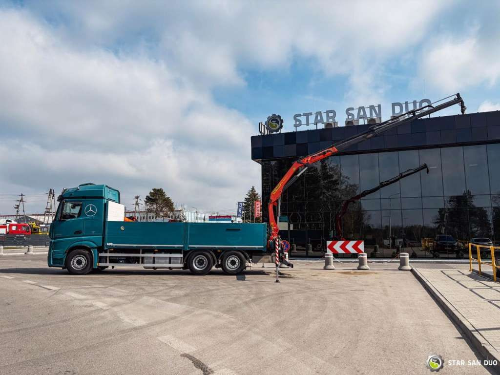 Mercedes-Benz ACTROS 2545 6x2 Palfinger PK 16001 HDS Crane Mercedes-Benz ACTROS 2545 6x2 Palfinger PK 16001 HDS Crane - משאית מנוף, משאית צד נופל/ שטוחה: תמונה 2 Mercedes-Benz ACTROS 2545 6x2 Palfinger PK 16001 HDS Crane Mercedes-Benz ACTROS 2545 6x2 Palfinger PK 16001 HDS Crane - משאית מנוף, משאית צד נופל/ שטוחה: תמונה 2