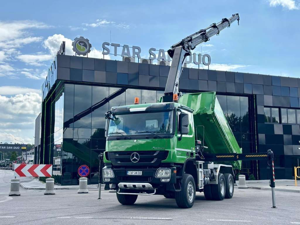Mercedes-Benz ACTROS 3346 6x6 HIAB 244EP-4 Crane Kipper - מזהיר: תמונה 1 Mercedes-Benz ACTROS 3346 6x6 HIAB 244EP-4 Crane Kipper - מזהיר: תמונה 1