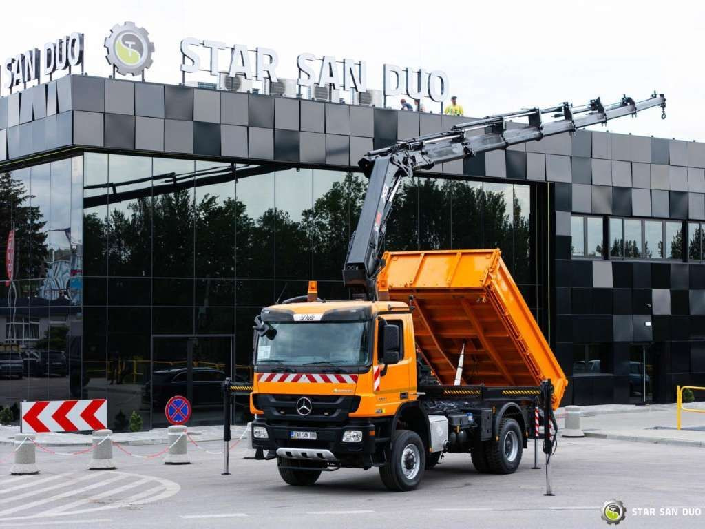 Mercedes-Benz Actros 1841 AK 4x4 Hiab 288E-7 Crane Kipper - מזהיר: תמונה 1 Mercedes-Benz Actros 1841 AK 4x4 Hiab 288E-7 Crane Kipper - מזהיר: תמונה 1