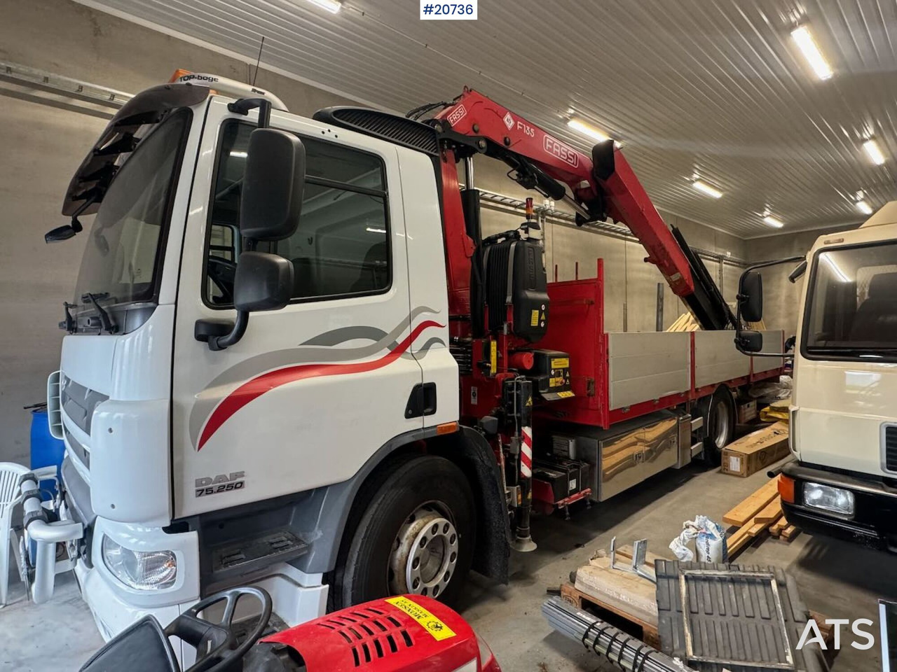 DAF CF75.250 - משאית מנוף, משאית צד נופל/ שטוחה: תמונה 2 DAF CF75.250 - משאית מנוף, משאית צד נופל/ שטוחה: תמונה 2