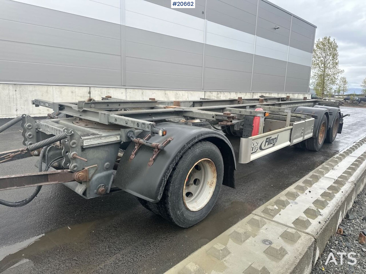 קרון נגרר מוביל מכולות/ החלפת גוף Fliegl containerhenger: תמונה 7