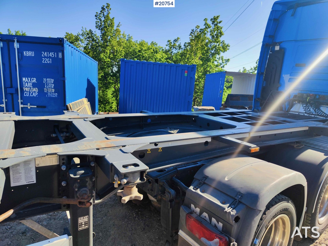 סמיטריילר מוביל מכולות/ החלפת גוף Krone containerhenger: תמונה 15