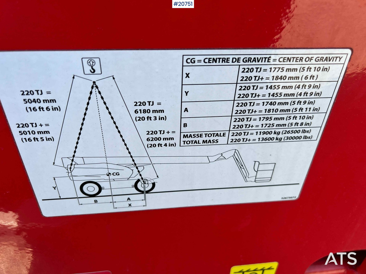 מוט טלסקופי Manitou 220 TJ+: תמונה 28