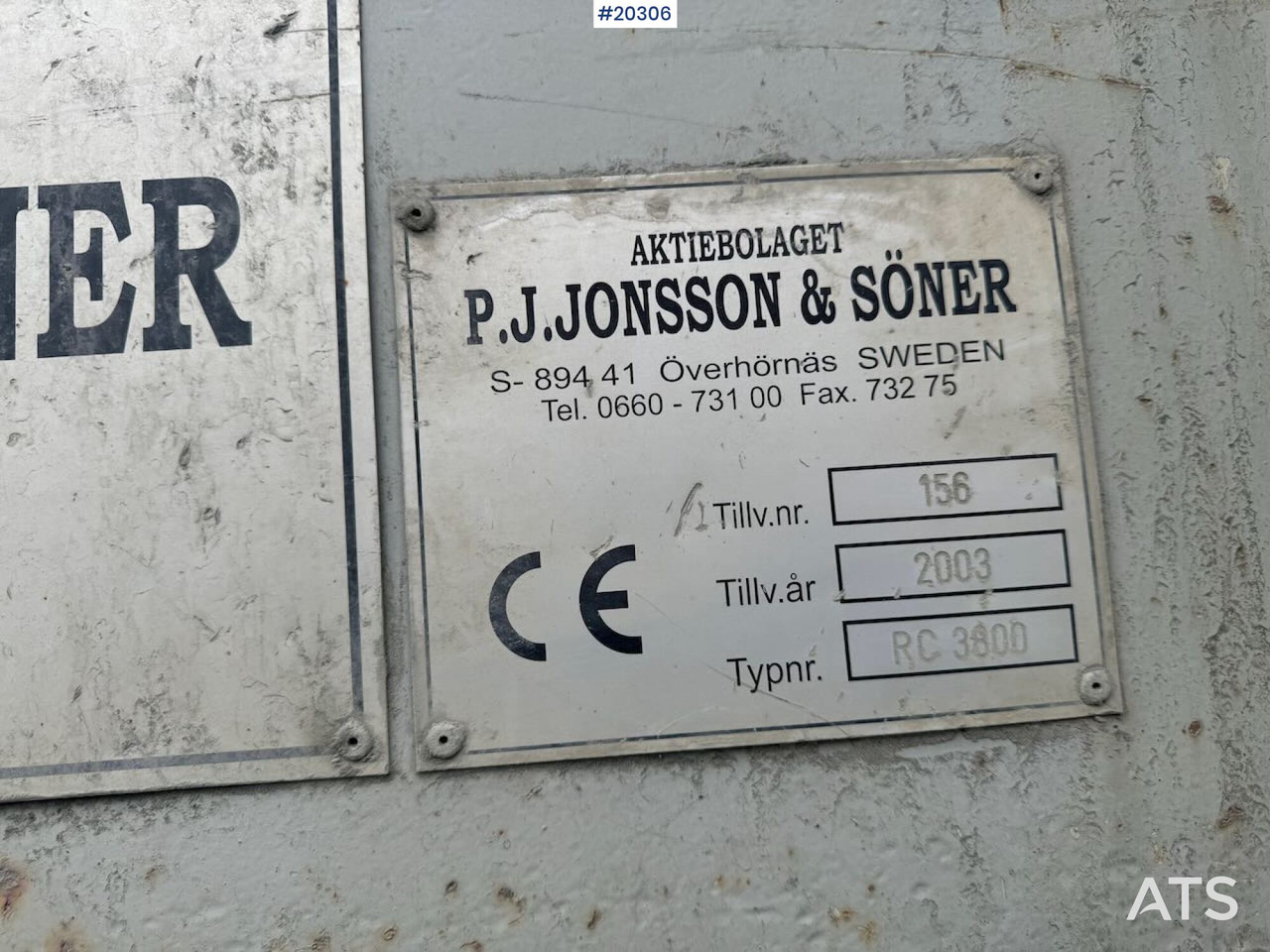 מגרסה P.J. Jonsson & soner RC3800: תמונה 29