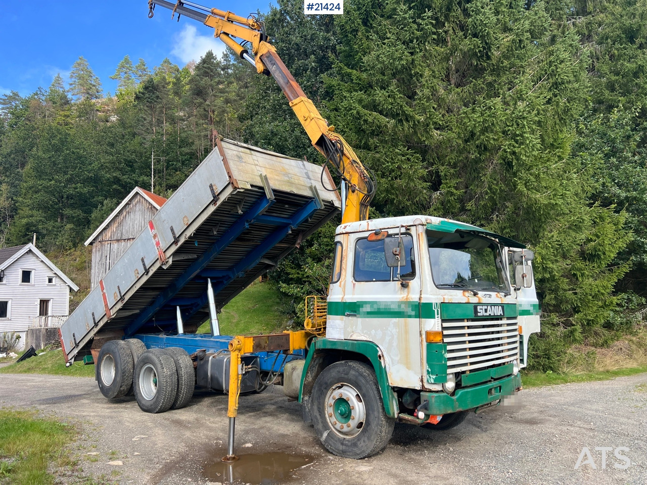 Scania LB 81 6x2 Kranbil m/ 10t/m kran og tipp Rep.Objekt - משאית מנוף: תמונה 1 Scania LB 81 6x2 Kranbil m/ 10t/m kran og tipp Rep.Objekt - משאית מנוף: תמונה 1