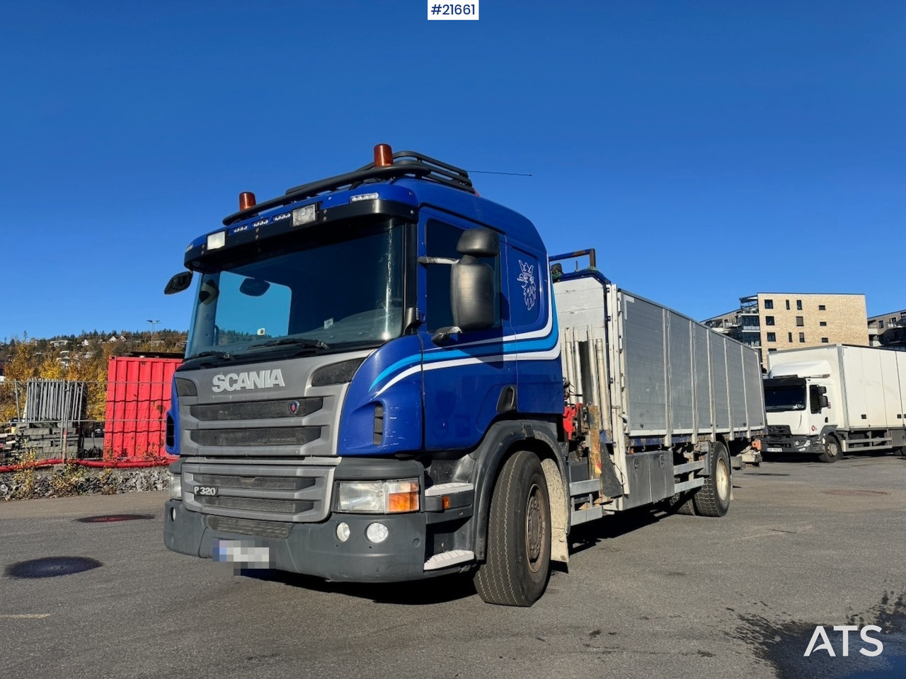 Scania Scania P320 4x2 Kranbil m/ 16,5 t/m Fassi kran og Løftelem. - משאית מנוף: תמונה 1 Scania Scania P320 4x2 Kranbil m/ 16,5 t/m Fassi kran og Løftelem. - משאית מנוף: תמונה 1