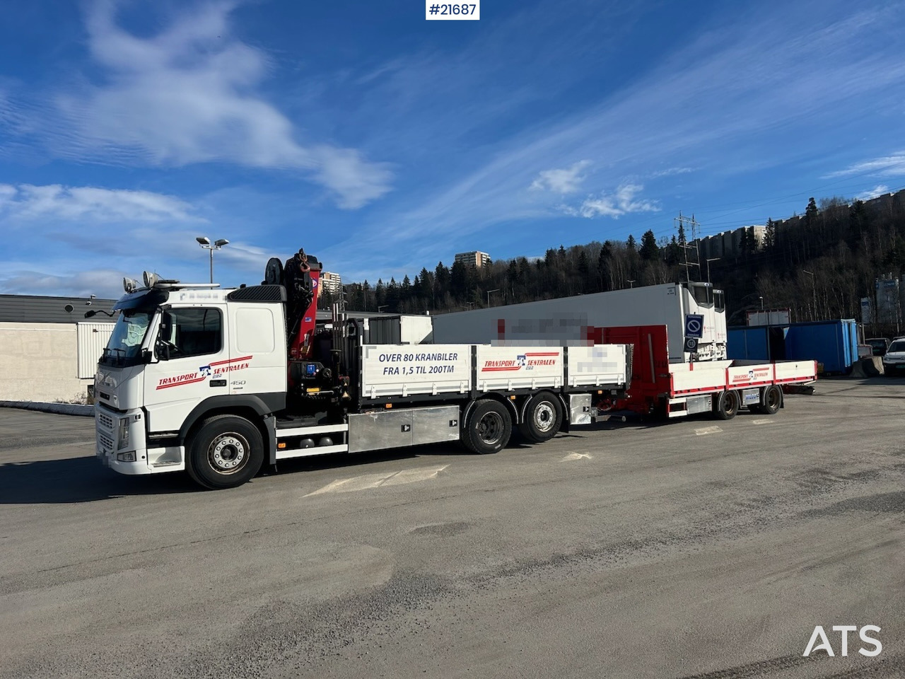Volvo Volvo FM450 Kranbil m/ 21 t/m HMF kran og Løftelem. 194 000 km! - משאית מנוף: תמונה 2 Volvo Volvo FM450 Kranbil m/ 21 t/m HMF kran og Løftelem. 194 000 km! - משאית מנוף: תמונה 2