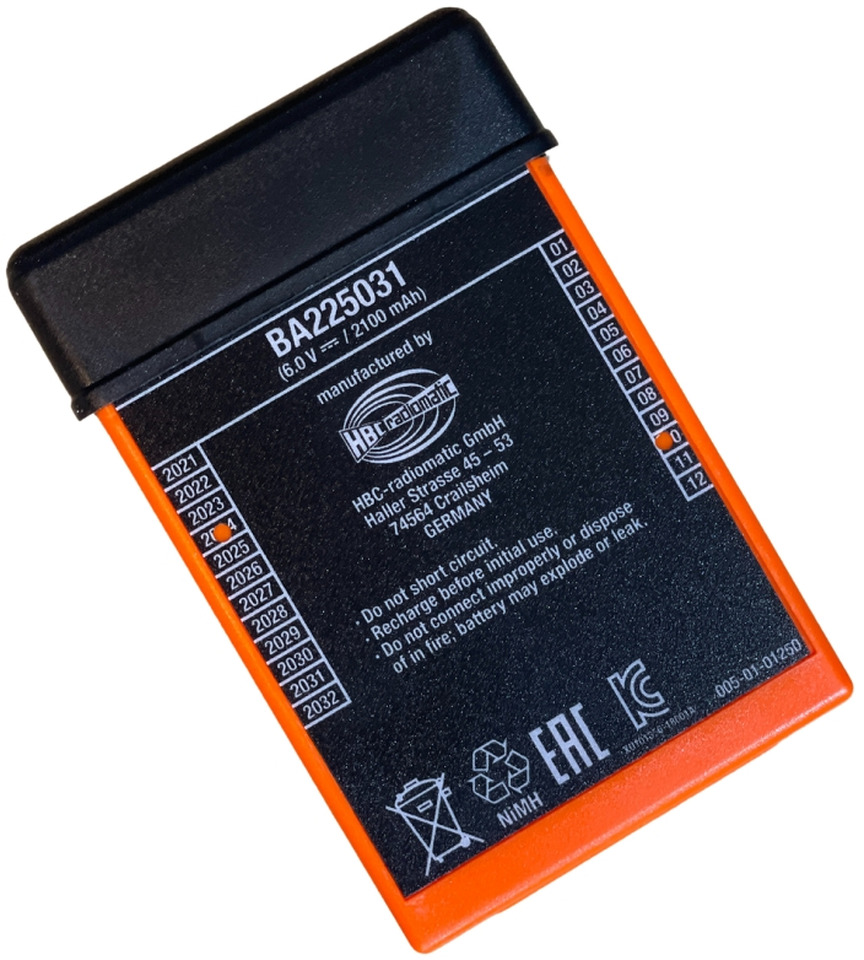 Batería original Hbc BA225030 - מצבר עבור עגורן מעמיס: תמונה 4 Batería original Hbc BA225030 - מצבר עבור עגורן מעמיס: תמונה 4