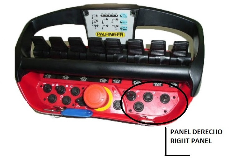 Right panel with button radio remote Scanreco RC400 - מערכת חשמל עבור עגורן מעמיס: תמונה 4 Right panel with button radio remote Scanreco RC400 - מערכת חשמל עבור עגורן מעמיס: תמונה 4