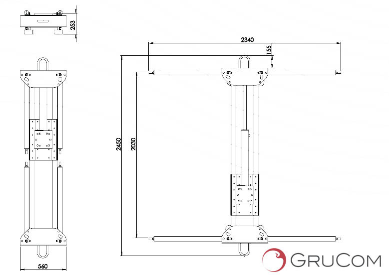 Hydraulic car transporter attachment car transporter - מזלגות עבור עגורן מעמיס: תמונה 2 Hydraulic car transporter attachment car transporter - מזלגות עבור עגורן מעמיס: תמונה 2