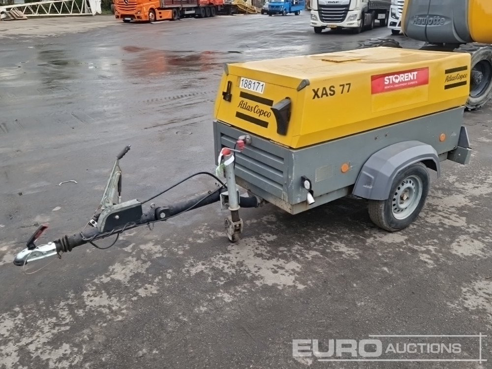 2011 Atlas Copco XAS77 150CFM - מדחס אוויר: תמונה 1 2011 Atlas Copco XAS77 150CFM - מדחס אוויר: תמונה 1