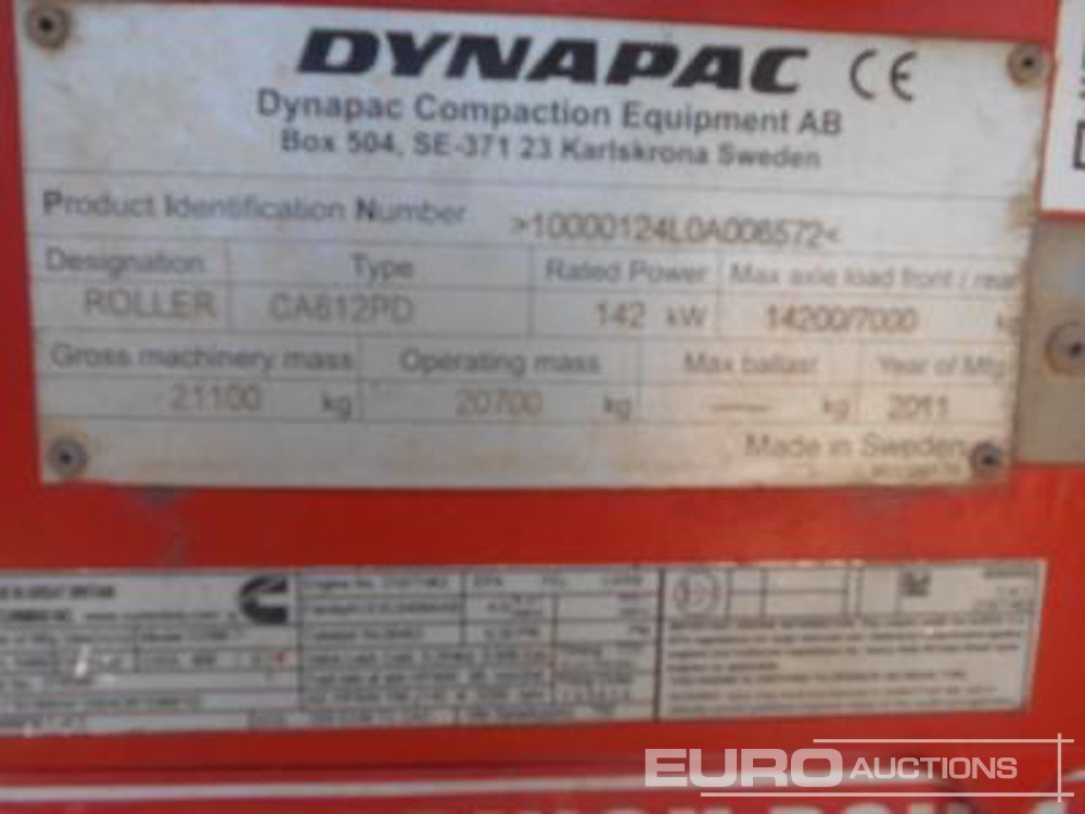 2011 Dynapac CA612PD - רולר: תמונה 4 2011 Dynapac CA612PD - רולר: תמונה 4