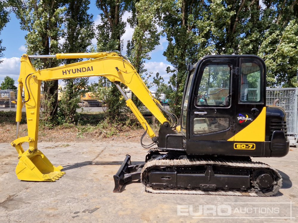 2013 Hyundai R60-7 - מיני מחפר: תמונה 2 2013 Hyundai R60-7 - מיני מחפר: תמונה 2
