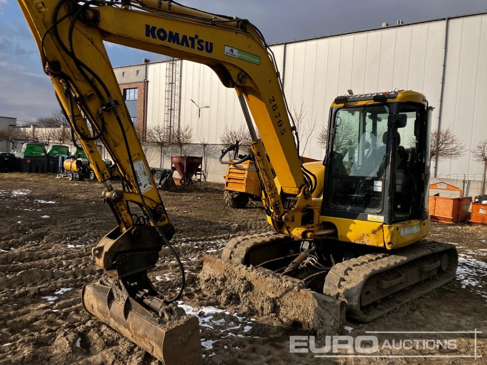 2015 Komatsu PC80MR-3 - מיני מחפר: תמונה 1 2015 Komatsu PC80MR-3 - מיני מחפר: תמונה 1