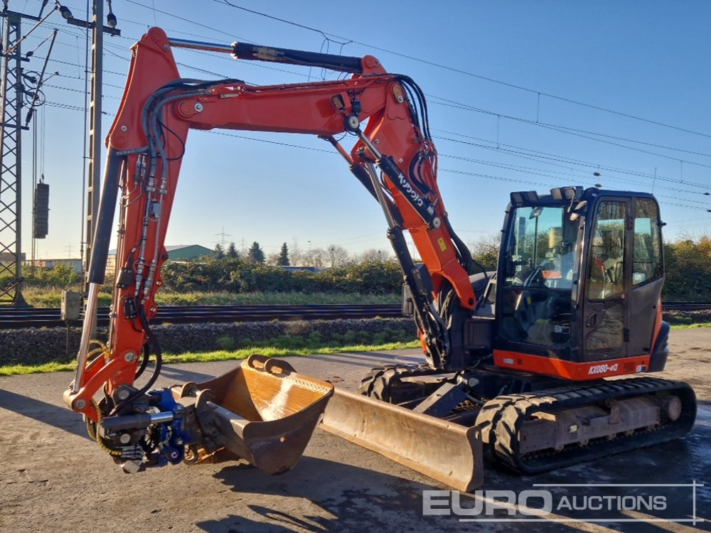 2016 Kubota KX080-4 - מיני מחפר: תמונה 1 2016 Kubota KX080-4 - מיני מחפר: תמונה 1
