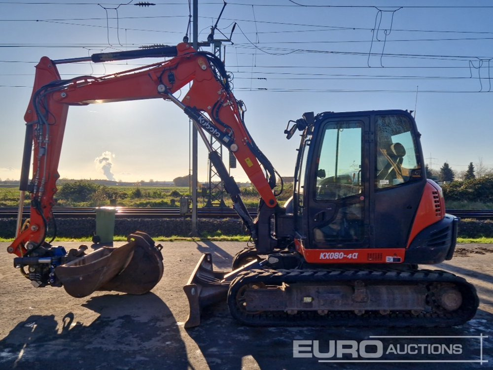 2016 Kubota KX080-4 - מיני מחפר: תמונה 2 2016 Kubota KX080-4 - מיני מחפר: תמונה 2