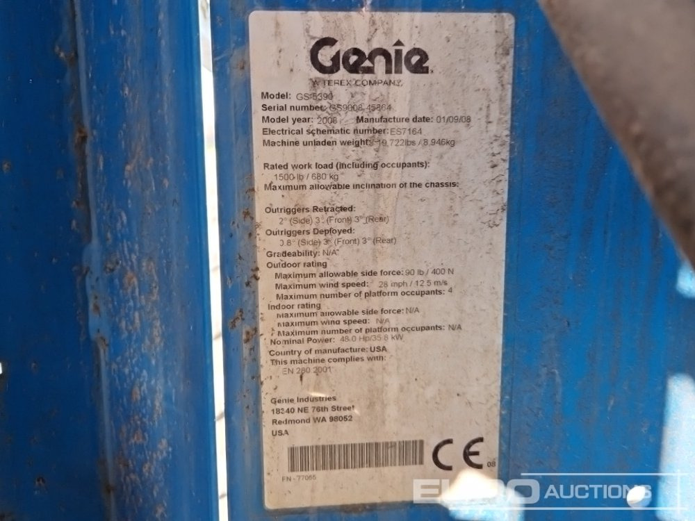 פלטפורמה אווירית Genie GS-5390: תמונה 32