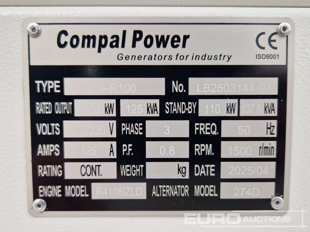 ערכת גנרטורים Unused 2025 Compal Power VG-R100: תמונה 14