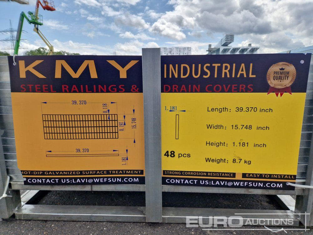 Unused 2025 KMY INDUSTRIAL Steel Grating, Unused Hot-Dip Galvanized Steel Grating, L39.370*W15.748*H1.18", Designed To Allow Water Flow While Providing Safe & Stable Ground Coverage - מכולת בנייה: תמונה 5 Unused 2025 KMY INDUSTRIAL Steel Grating, Unused Hot-Dip Galvanized Steel Grating, L39.370*W15.748*H1.18", Designed To Allow Water Flow While Providing Safe & Stable Ground Coverage - מכולת בנייה: תמונה 5