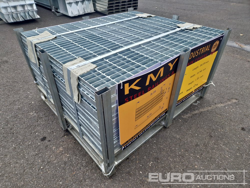 Unused 2025 KMY INDUSTRIAL Steel Grating, Unused Hot-Dip Galvanized Steel Grating, L39.370*W15.748*H1.18", Designed To Allow Water Flow While Providing Safe & Stable Ground Coverage - מכולת בנייה: תמונה 4 Unused 2025 KMY INDUSTRIAL Steel Grating, Unused Hot-Dip Galvanized Steel Grating, L39.370*W15.748*H1.18", Designed To Allow Water Flow While Providing Safe & Stable Ground Coverage - מכולת בנייה: תמונה 4