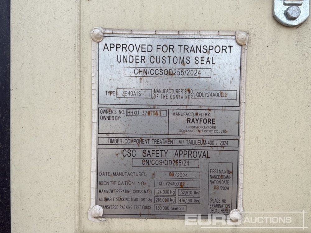 מכולת משלוח 2024 40' HQ Container, One Side Multi-Door, 4 Doors: תמונה 6