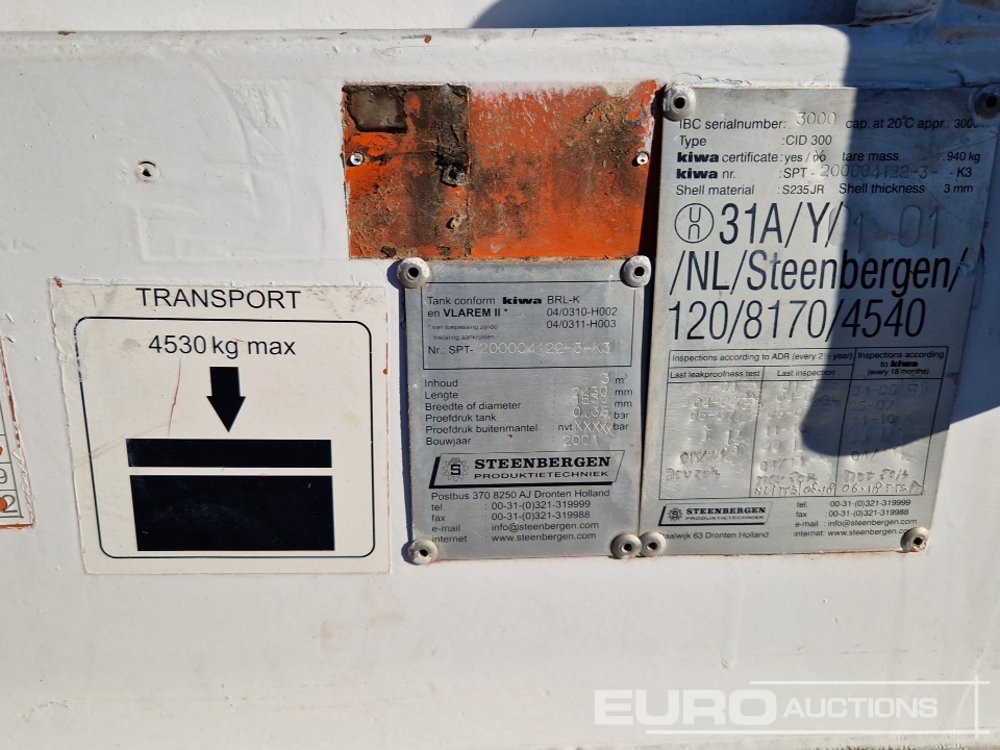 Steenbergen 3000 Litre - מכל אחסון: תמונה 5 Steenbergen 3000 Litre - מכל אחסון: תמונה 5