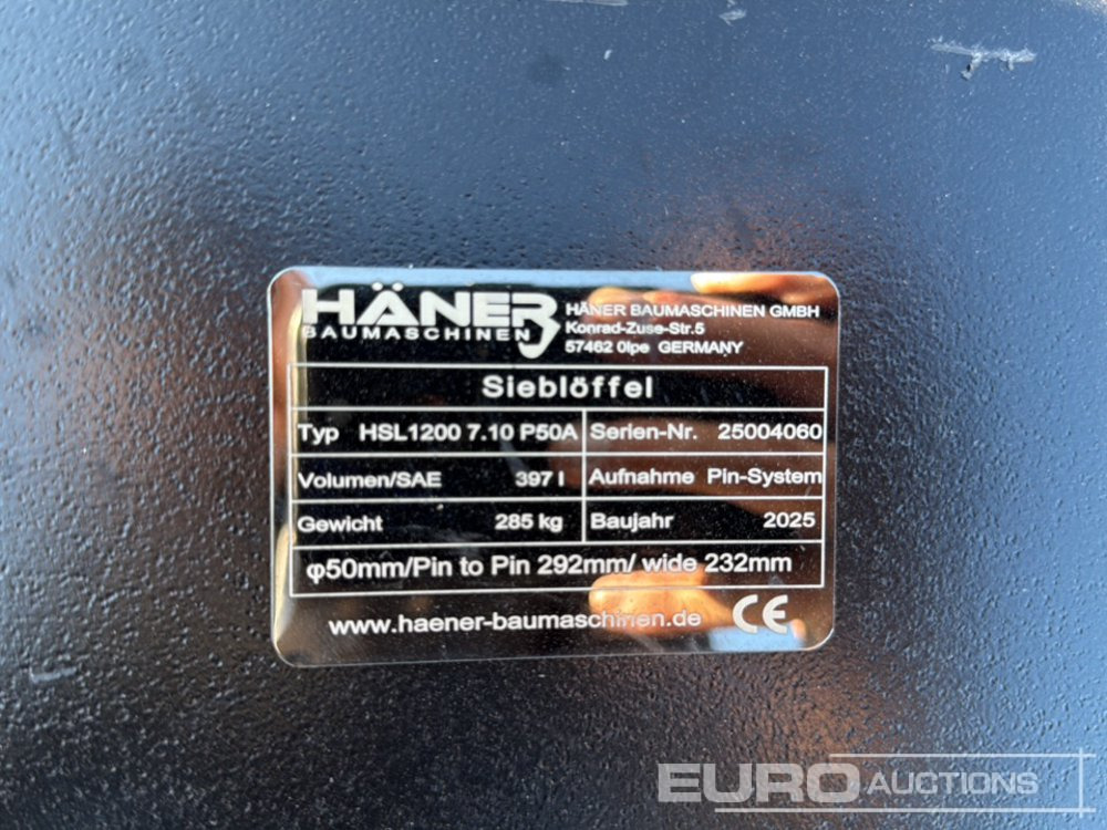 Unused 2025 Häner HSL1200 7.10 P50A - דלי: תמונה 5 Unused 2025 Häner HSL1200 7.10 P50A - דלי: תמונה 5