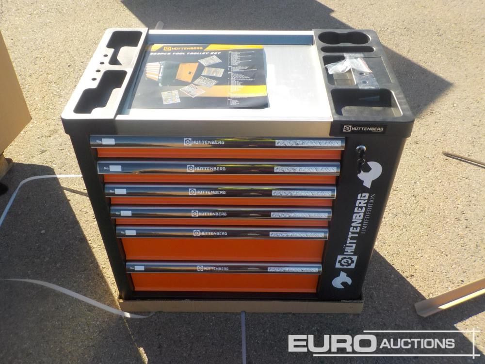 Unused Huttenberg Tools Trolley, 220Pcs, Complete with Tools, 6 Drawers / Carro Porta Herramientas Completo, 6 Cajones - ציוד לסדנאות: תמונה 2 Unused Huttenberg Tools Trolley, 220Pcs, Complete with Tools, 6 Drawers / Carro Porta Herramientas Completo, 6 Cajones - ציוד לסדנאות: תמונה 2