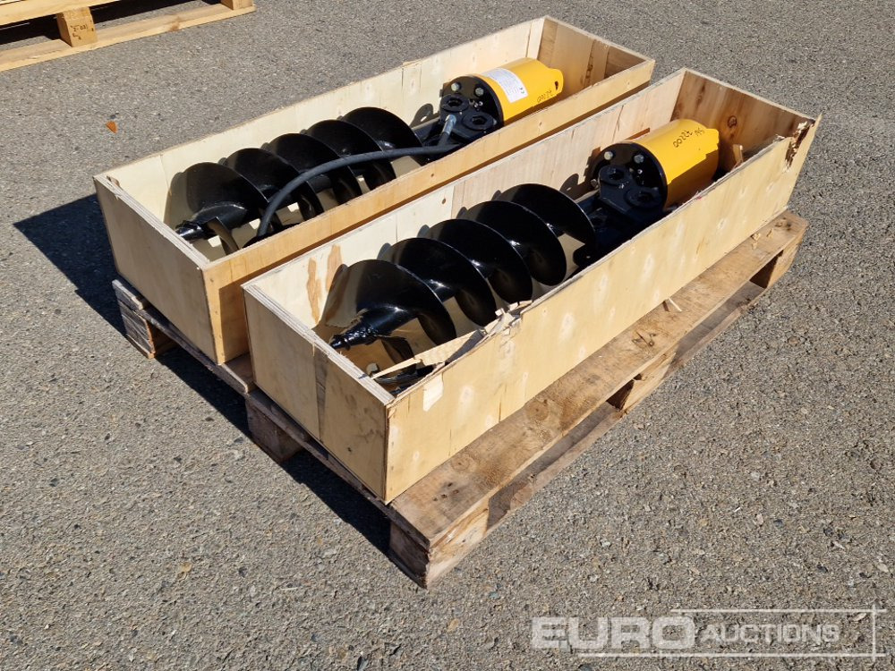 Unused KV200 Auger to suit Mini Excavator (2 of) / Ahoyador (2 of) - אוגר עבור מיני מחפר: תמונה 1 Unused KV200 Auger to suit Mini Excavator (2 of) / Ahoyador (2 of) - אוגר עבור מיני מחפר: תמונה 1