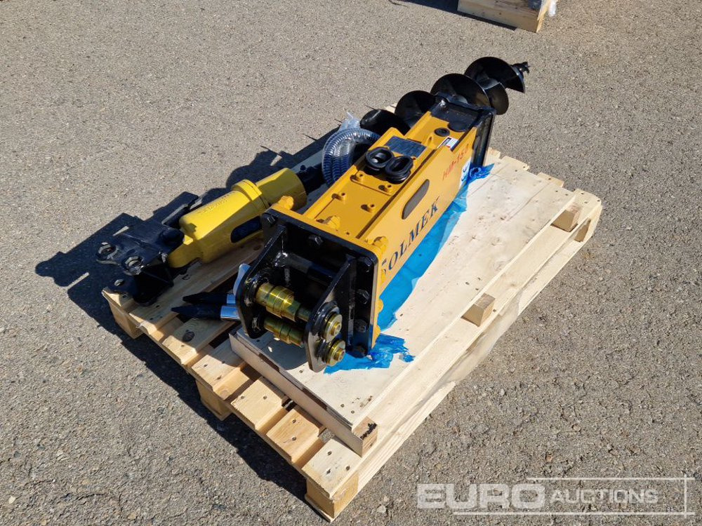 Unused Set of Hydraulic Breaker Solmek HM 150, Auger to suit 1.5 - 4.5 Ton Excavator to suit JPC Excavator / Conjunto Martillo Solmek HM-150 y Ahollador para Excavarota de 1,5 - 4,5 Ton para Excavador - דלי: תמונה 5 Unused Set of Hydraulic Breaker Solmek HM 150, Auger to suit 1.5 - 4.5 Ton Excavator to suit JPC Excavator / Conjunto Martillo Solmek HM-150 y Ahollador para Excavarota de 1,5 - 4,5 Ton para Excavador - דלי: תמונה 5