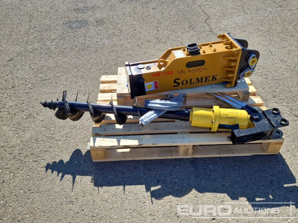 Unused Set of Hydraulic Breaker Solmek HM 150, Auger to suit 1.5 - 4.5 Ton Excavator to suit JPC Excavator / Conjunto Martillo Solmek HM-150 y Ahollador para Excavarota de 1,5 - 4,5 Ton para Excavador - דלי: תמונה 2 Unused Set of Hydraulic Breaker Solmek HM 150, Auger to suit 1.5 - 4.5 Ton Excavator to suit JPC Excavator / Conjunto Martillo Solmek HM-150 y Ahollador para Excavarota de 1,5 - 4,5 Ton para Excavador - דלי: תמונה 2