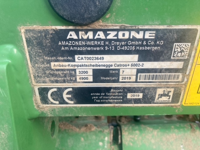 Amazone Catros  5002-2 - משדדת דיסק: תמונה 2 Amazone Catros  5002-2 - משדדת דיסק: תמונה 2